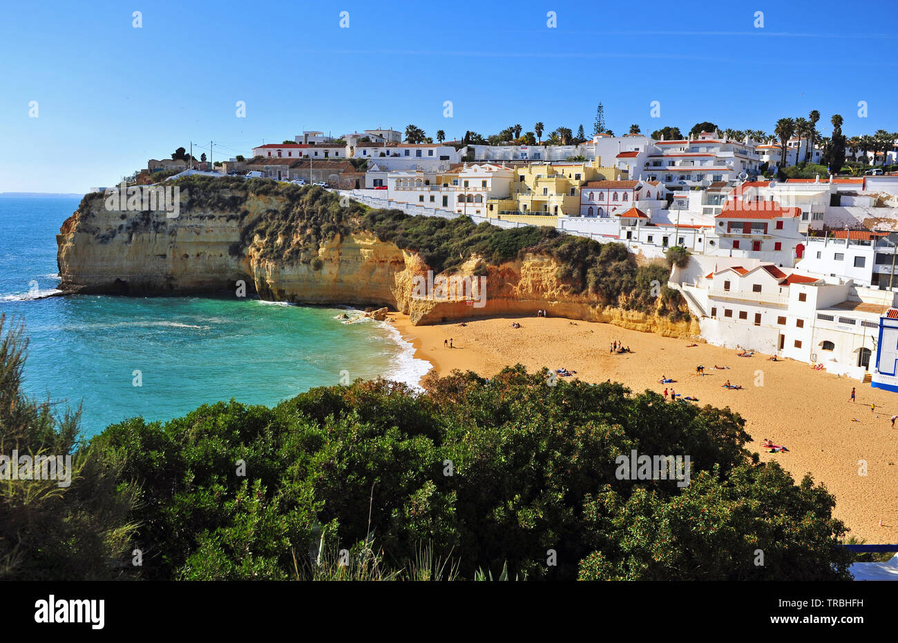 Malerischer Blick auf Altstadt, zentrale Portugal Stockfoto