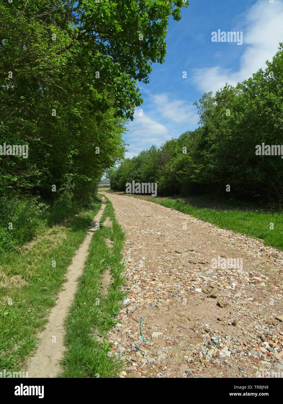 Vor kurzem hardcore Schutt weg von der Farm auf dem Land. Stockfoto