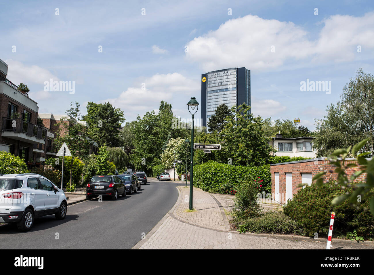 Düsseldorf, moersenbroich mit der ARAG-Tower, Deutschland Stockfoto