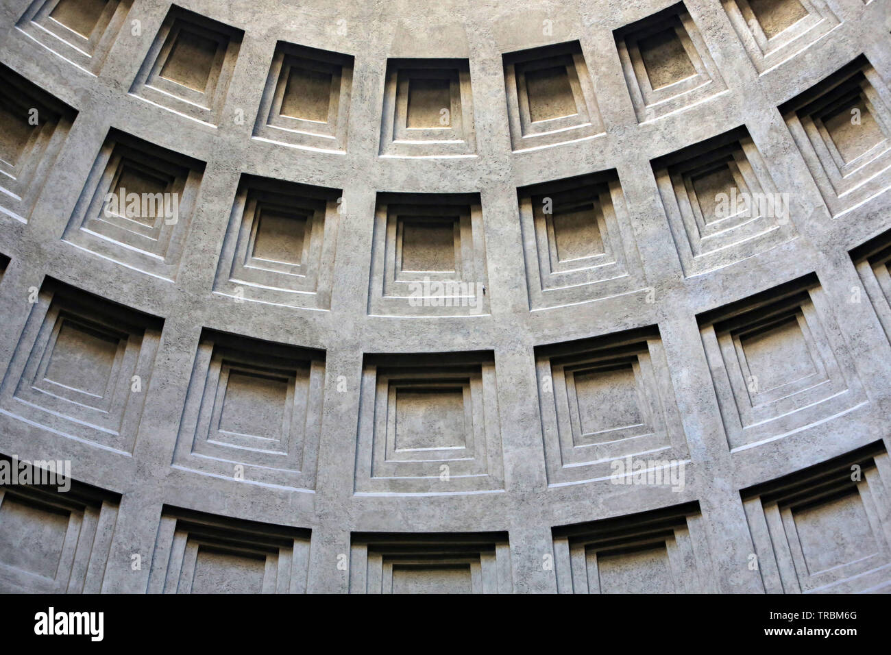 Coupole en Béton nicht Armée de la Basilique du Panthééon: Basilique de Santa Maria ad Martyres. Rom. Italie. Stockfoto