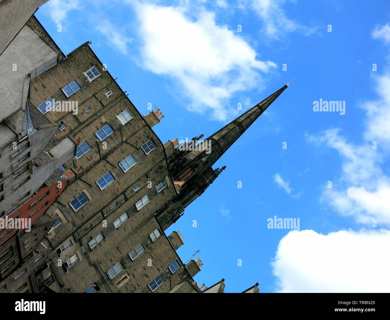 Reihe von Gebäuden, Edinburgh, Schottland. Stockfoto