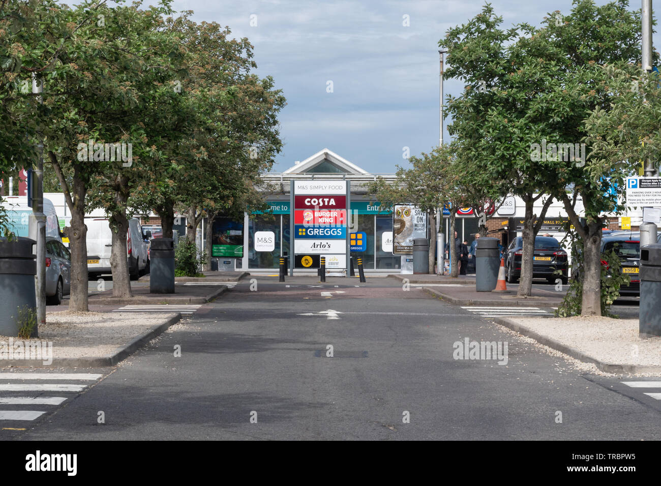 Leigh Delamere Services auf der Autobahn M4 zwischen Bristol und Swindon, Großbritannien Stockfoto