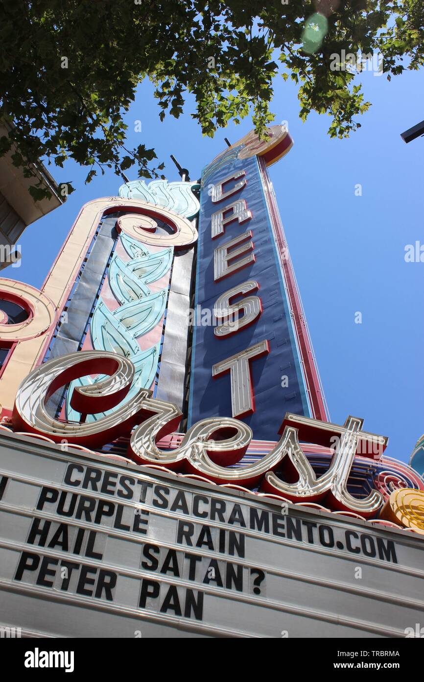 Crest Theater, Sacramento, Kalifornien Stockfoto