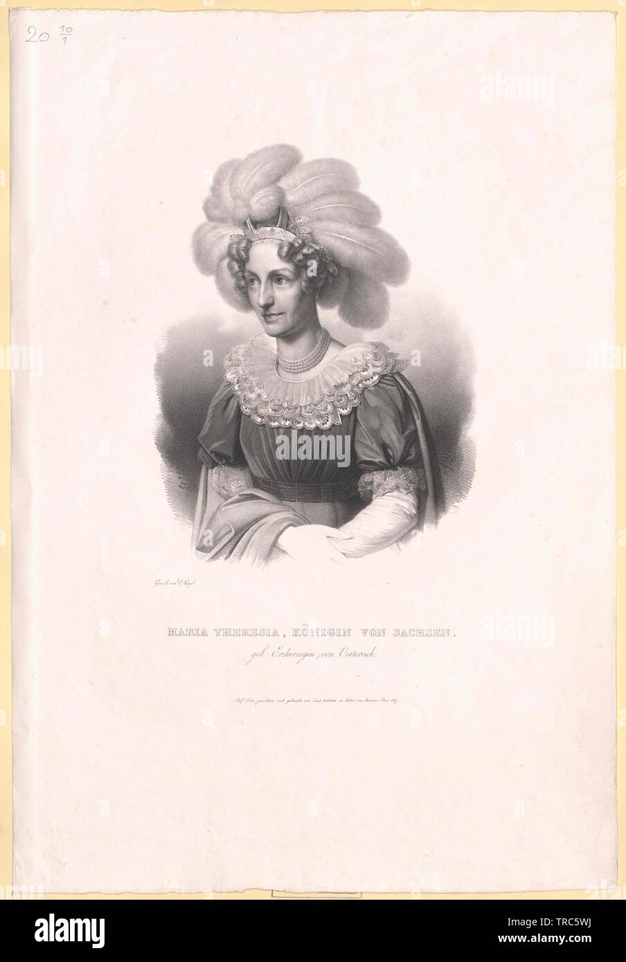 Maria Theresia, Erzherzogin von Österreich, Additional-Rights - Clearance-Info - Not-Available Stockfoto