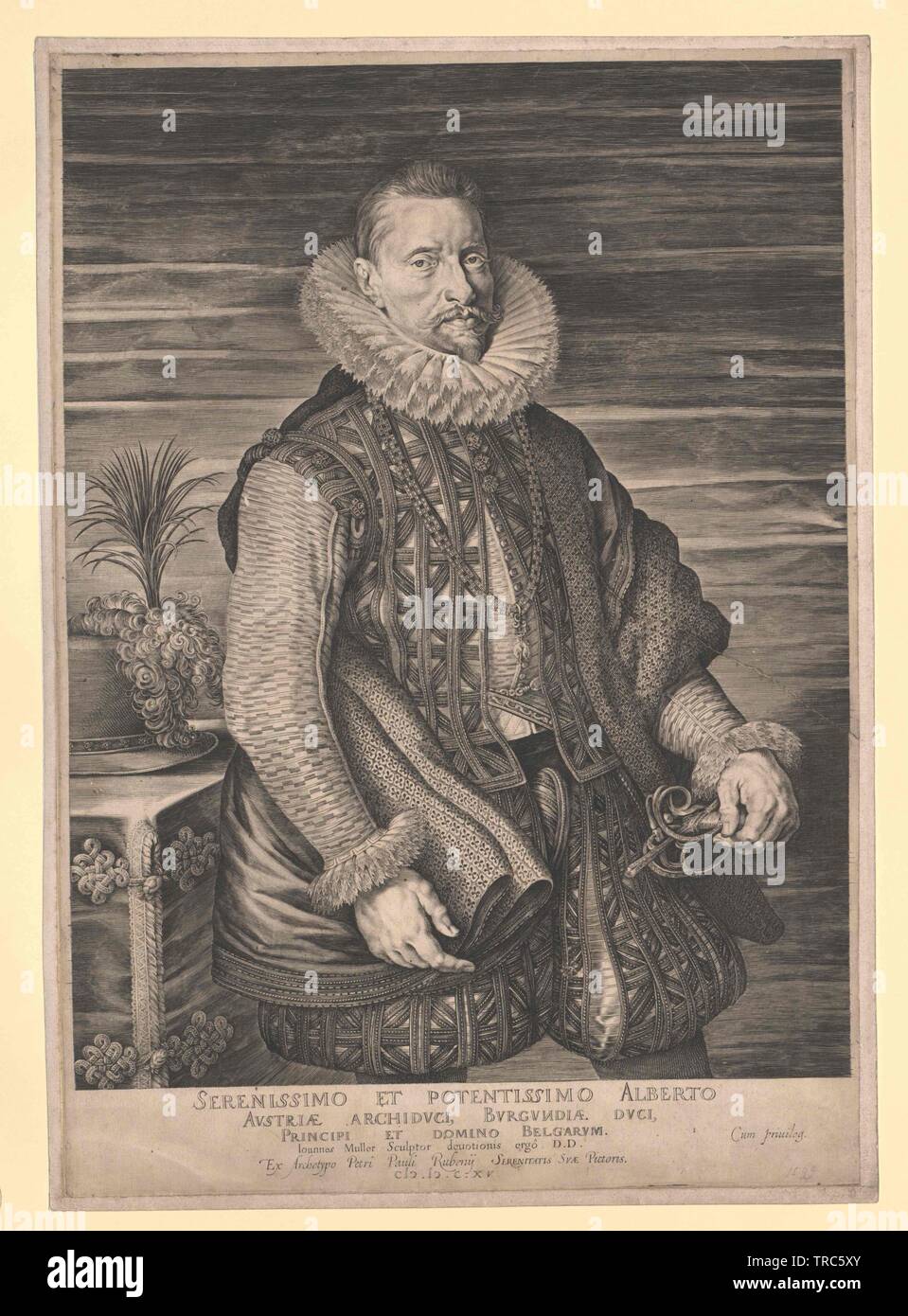 Albrecht VII. den Frommen, Erzherzog von Österreich, Kardinal, 1577, Erzbischof von Toledo und Primas von Spanien, verzichten 1598, landvogt der Niederlande, Additional-Rights - Clearance-Info - Not-Available Stockfoto