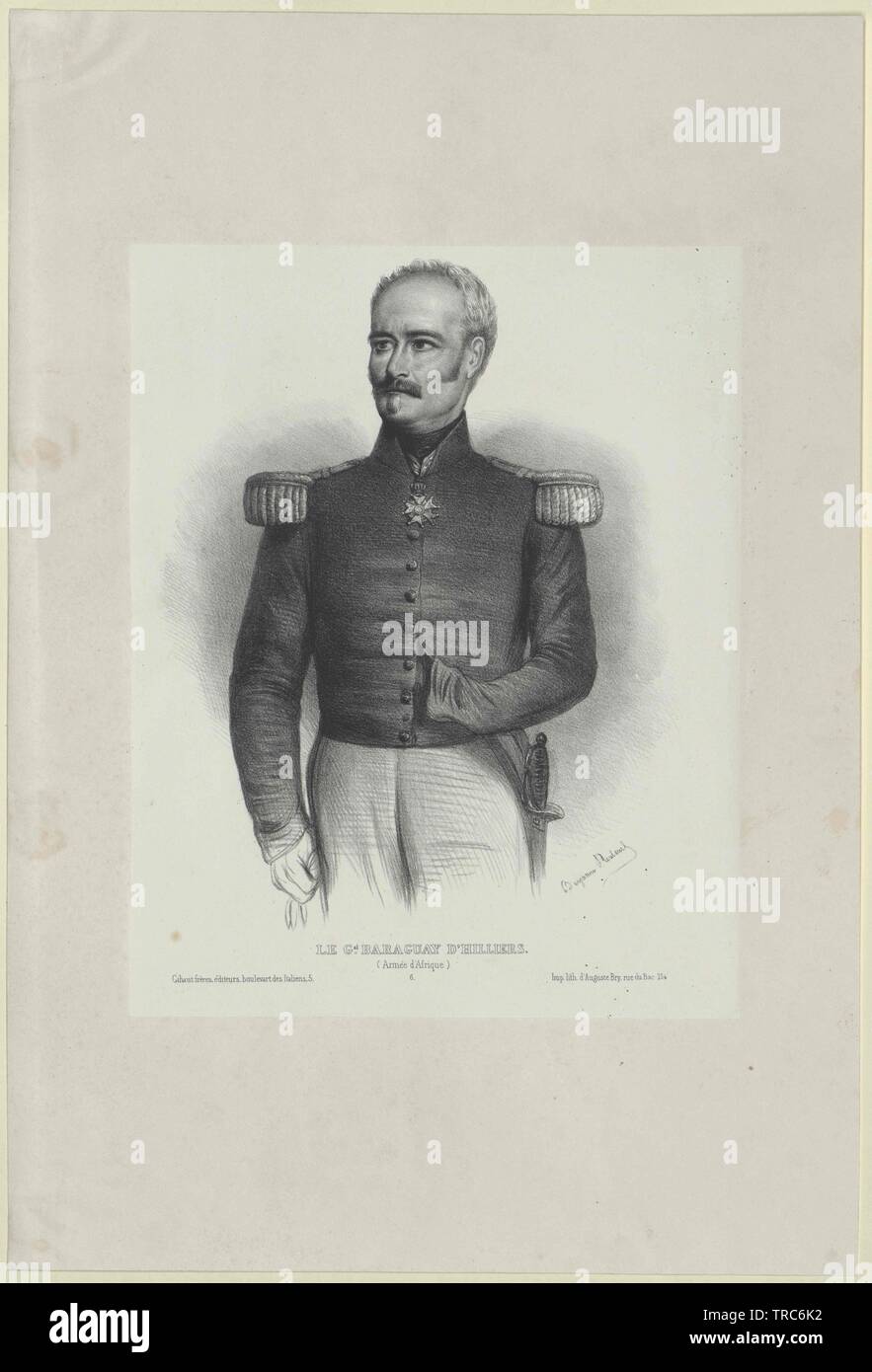 Baraguey d'Hilliers, Achilles Comte, französischer Marschall, 1853 Gesandter in Konstantinopel, Additional-Rights - Clearance-Info - Not-Available Stockfoto