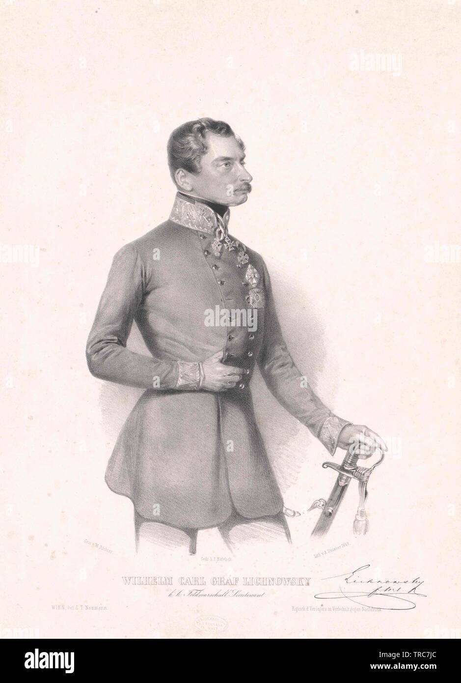 Lichnowsky, Wilhelm Karl Graf, Additional-Rights - Clearance-Info - Not-Available Stockfoto