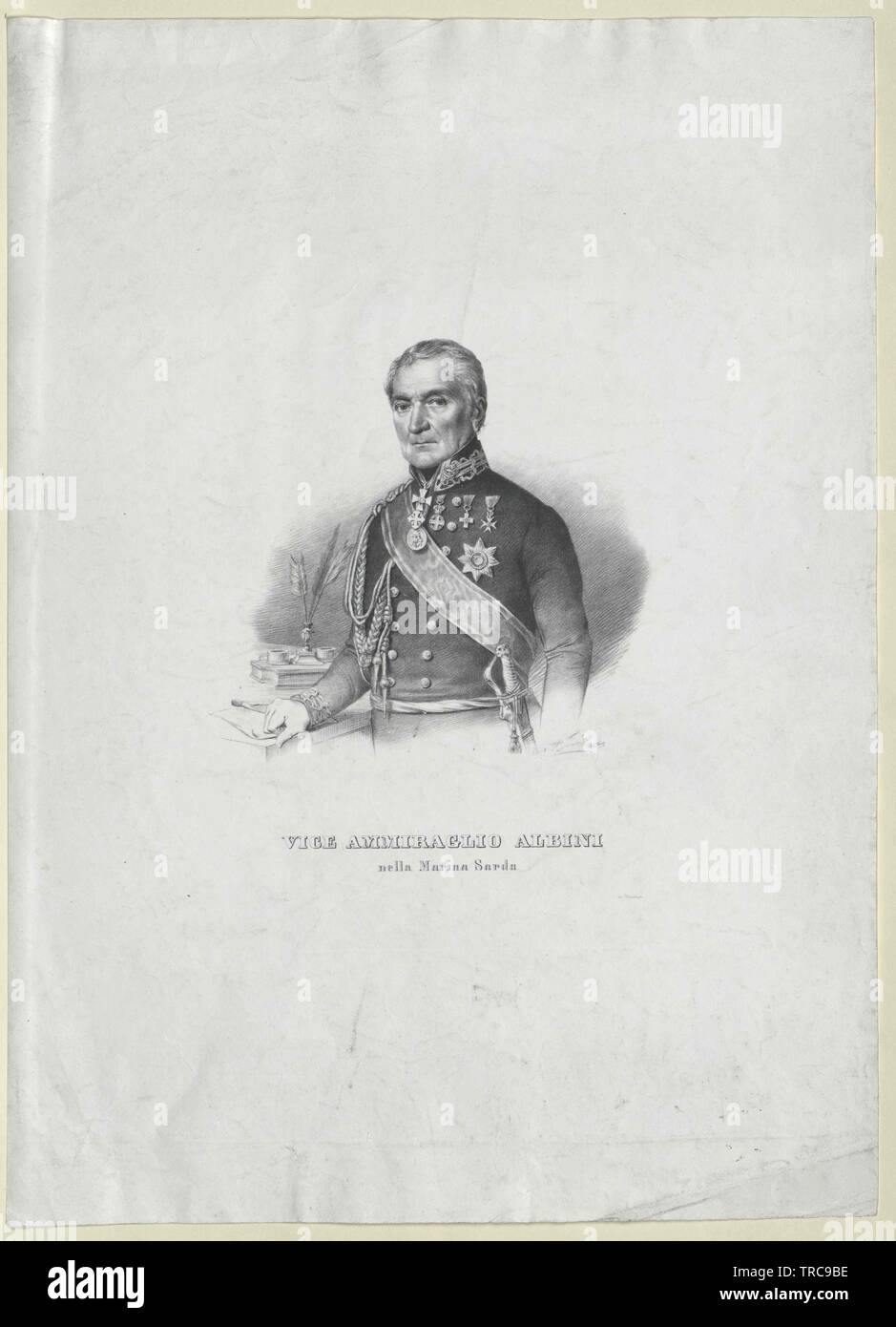 Albini, Giuseppe, Vice Admiral der Sardischen navy ca. 1853 Additional-Rights - Clearance-Info - Not-Available Stockfoto