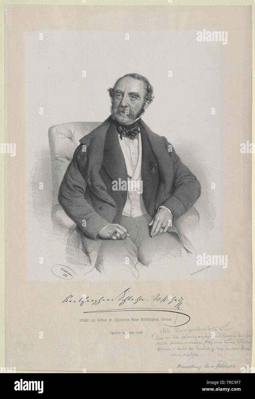 Schlechta-Wschehrd, Karl Baron, Additional-Rights - Clearance-Info - Not-Available Stockfoto