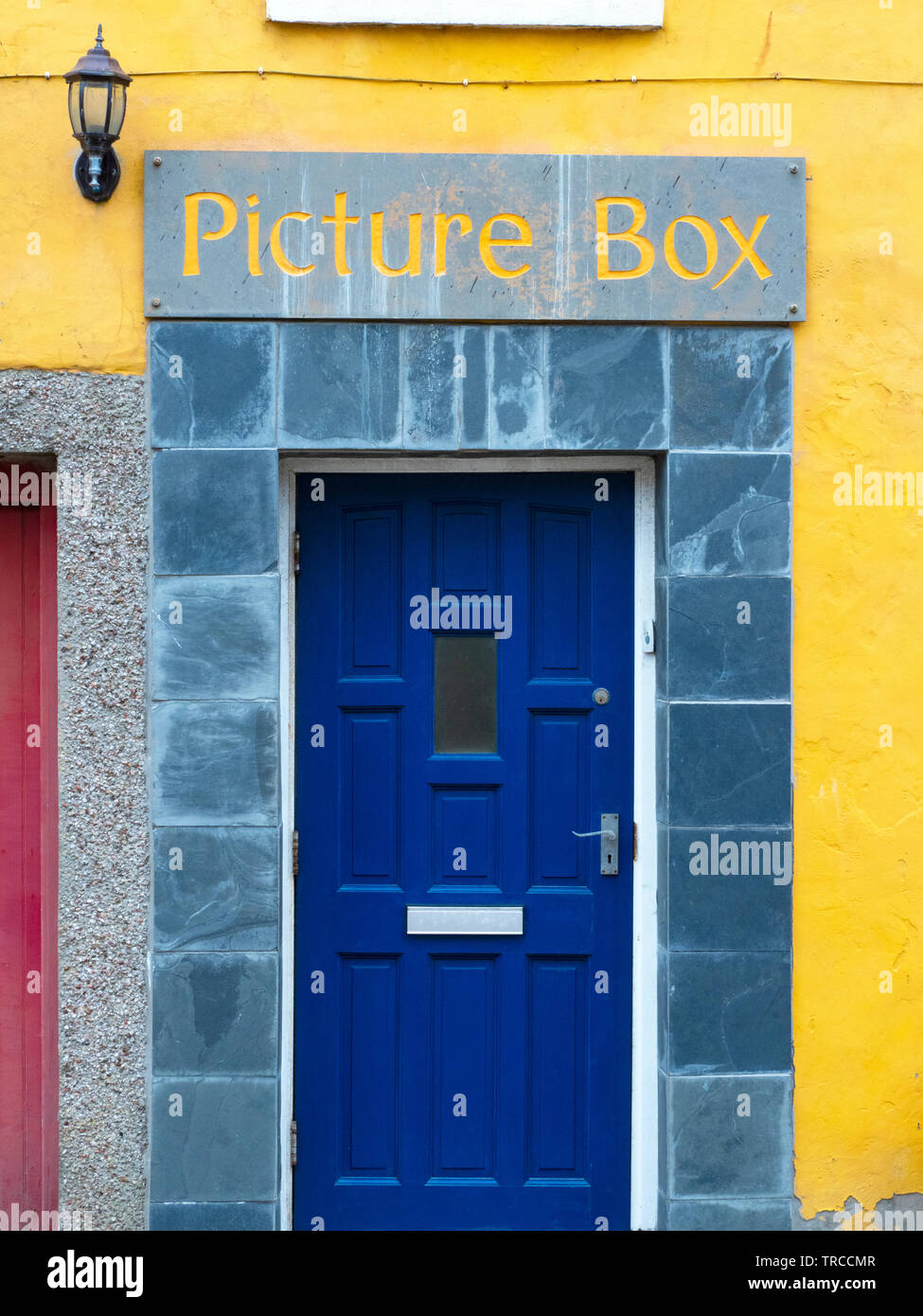 Bunt bemalten Haus, Thurso, Schottland, UK Stockfoto