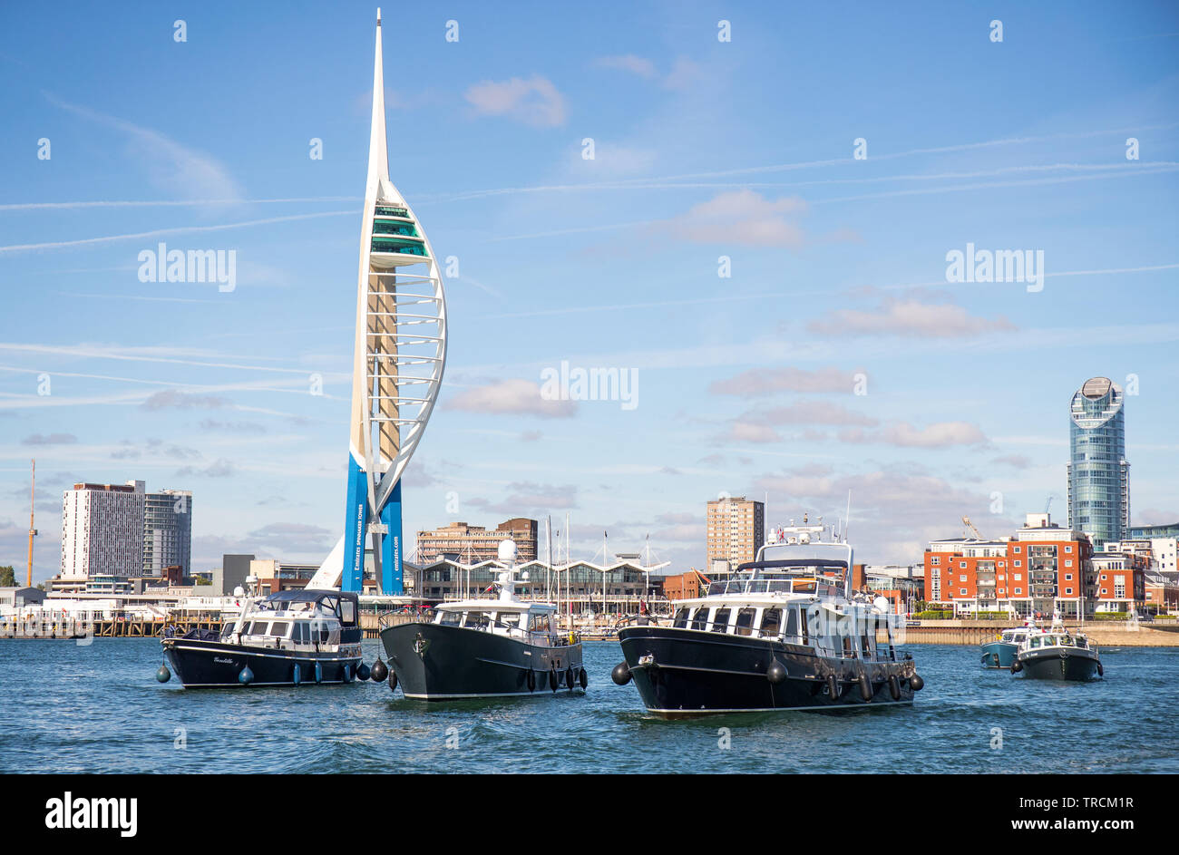Der Spinnaker Tower am Gunwharf Quays in Portsmouth, Hampshire, Großbritannien Stockfoto