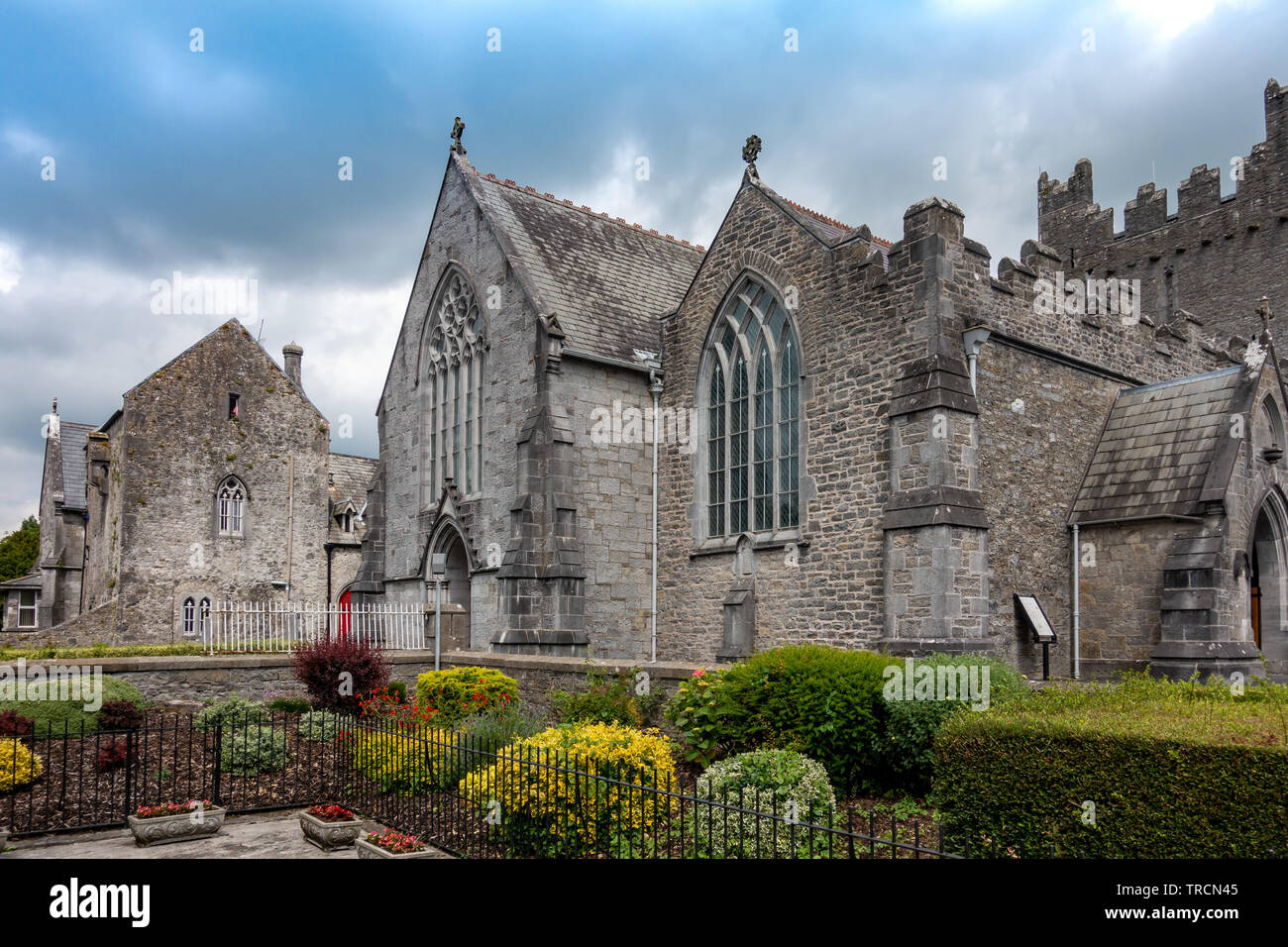 Heilige Dreifaltigkeit Abteikirche (Abtei der Dreifaltigkeit) in Adare, Irland Stockfoto