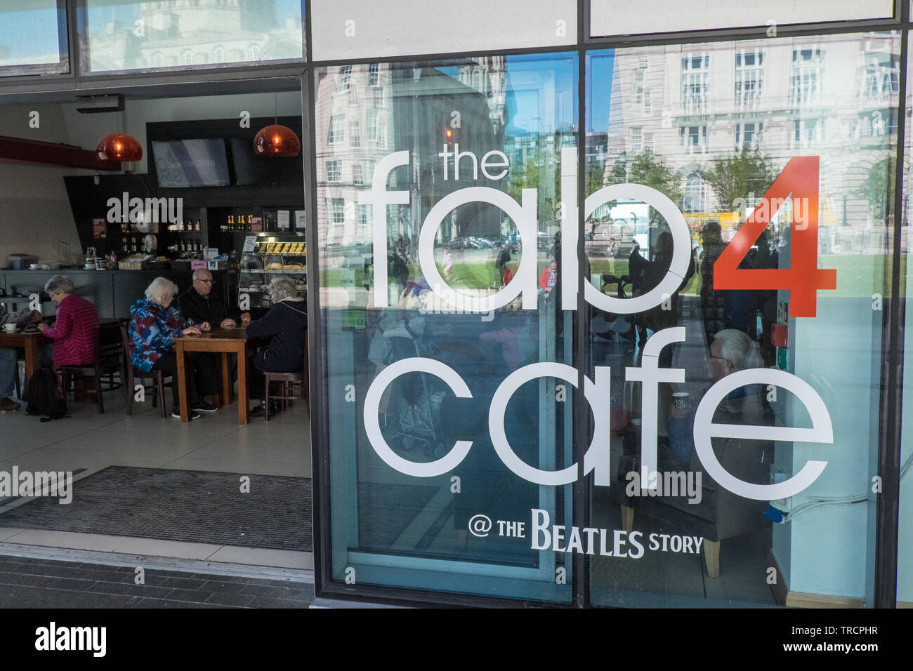 Fab 4, Fab Four, Beatles, The Beatles, Cafe, Pier Head, Liverpool, Merseyside, England, GB, UK, Großbritannien, Britische Stockfoto