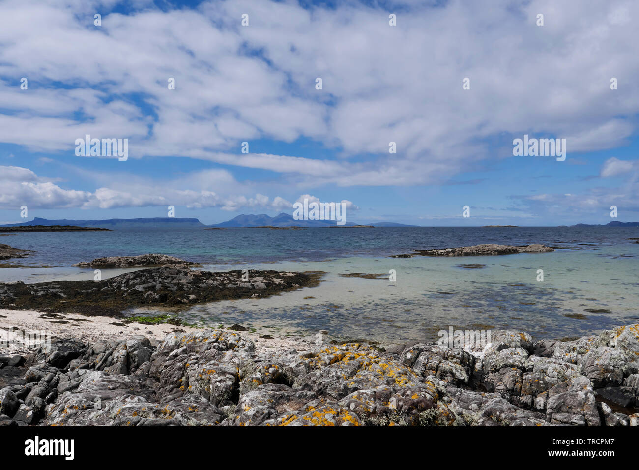 Remote rocky Beach in der Nähe von Arisaig schottischen Highlands Schottland Stockfoto