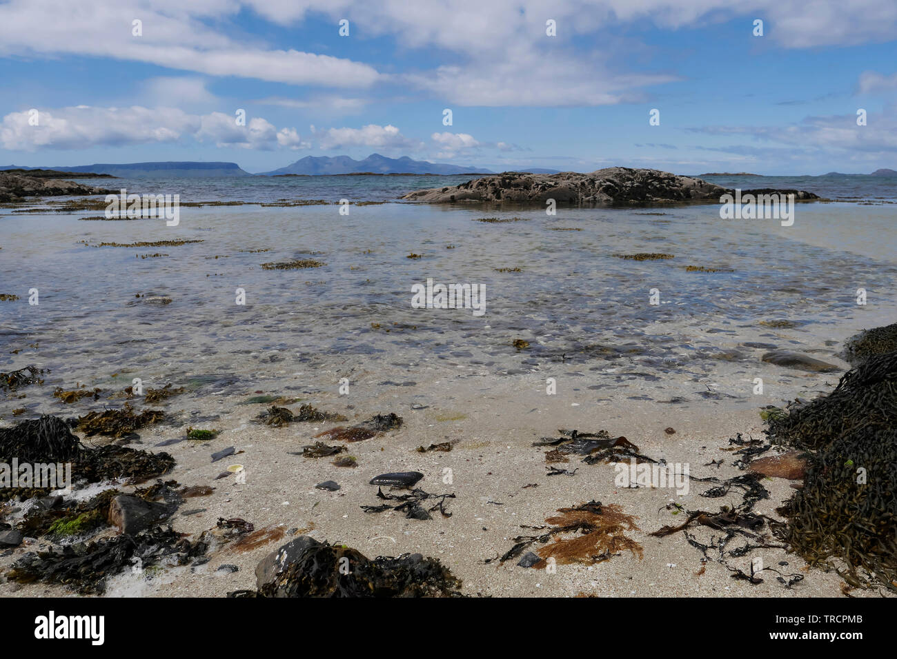 Abgelegenen Strand in der Nähe von Arisaig schottischen Highlands Schottland Stockfoto