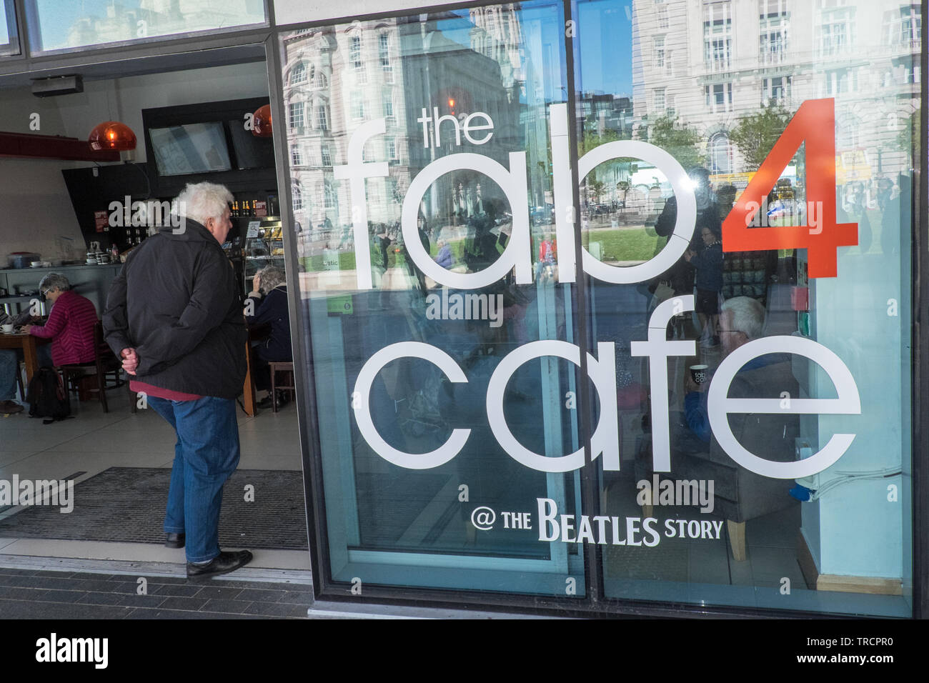 Fab 4, Fab Four, Beatles, The Beatles, Cafe, Pier Head, Liverpool, Merseyside, England, GB, UK, Großbritannien, Britische Stockfoto