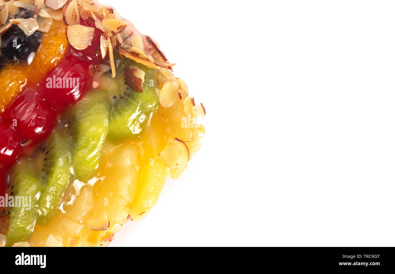 Multifruit französischem Gebäck isoliert auf weißem Hintergrund Stockfoto