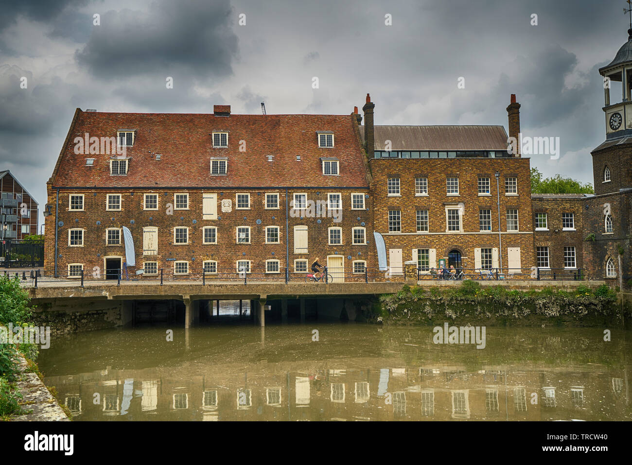 Drei Mühlen Insel london Stockfoto