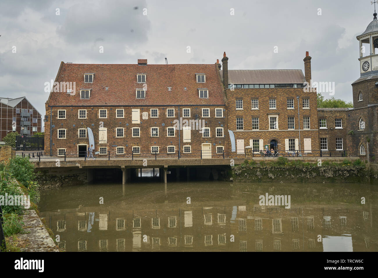 Drei Mühlen Insel london Stockfoto