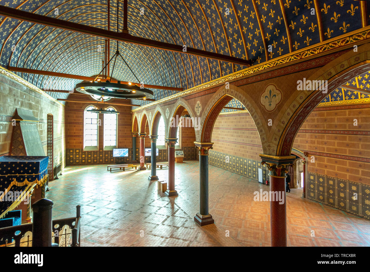 Die State Zimmer, Salle des Etats, mittelalterliche Festung von Schloss Blois, Blois, Loir-et-Cher Abteilung, Center-Val de Loire, Frankreich, Europa Stockfoto