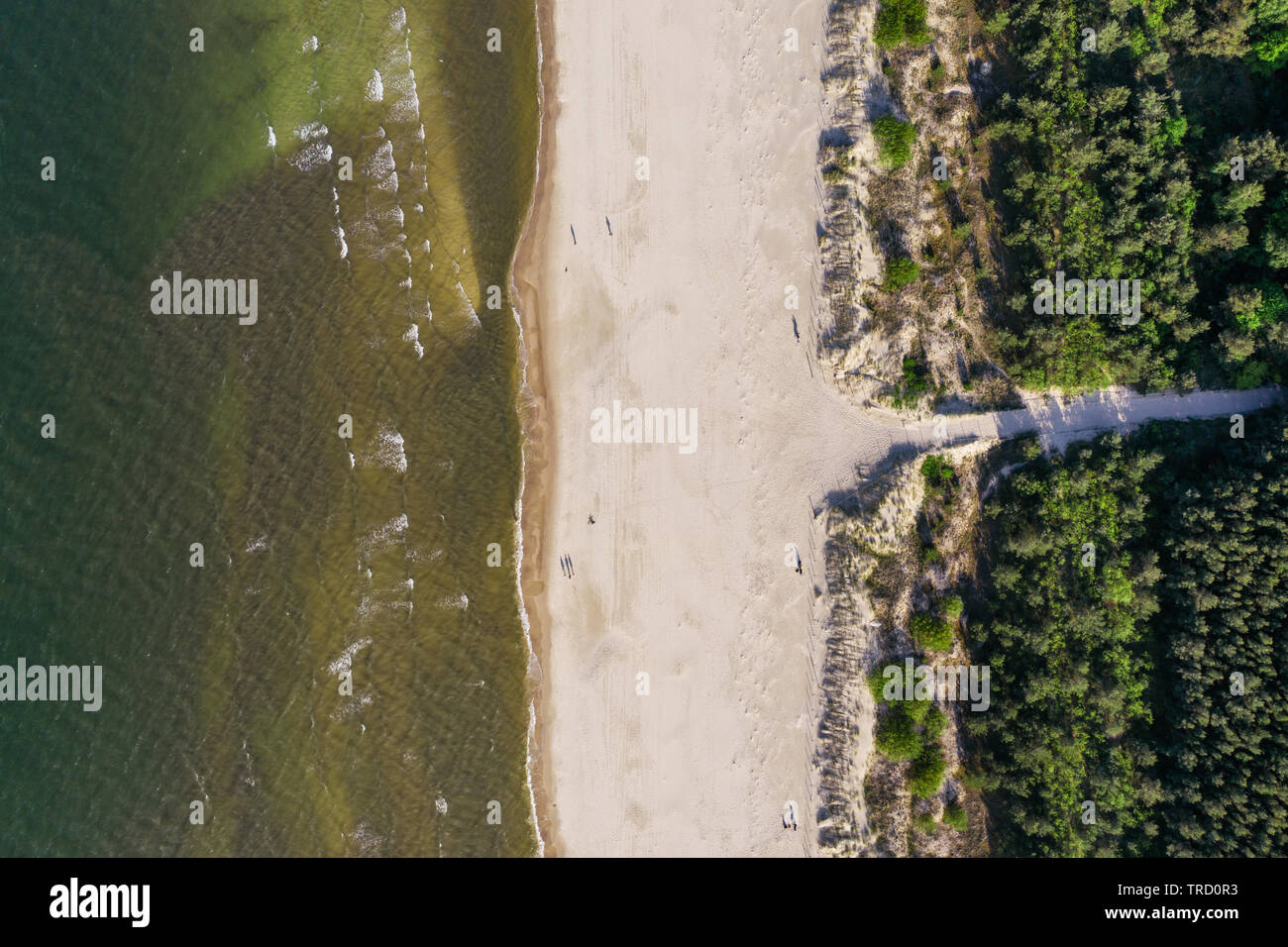 Luftaufnahmen von der Ostsee Strand, Polen/Deutschland. Stockfoto