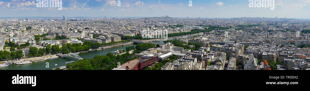 Panorama von Paris Stockfoto