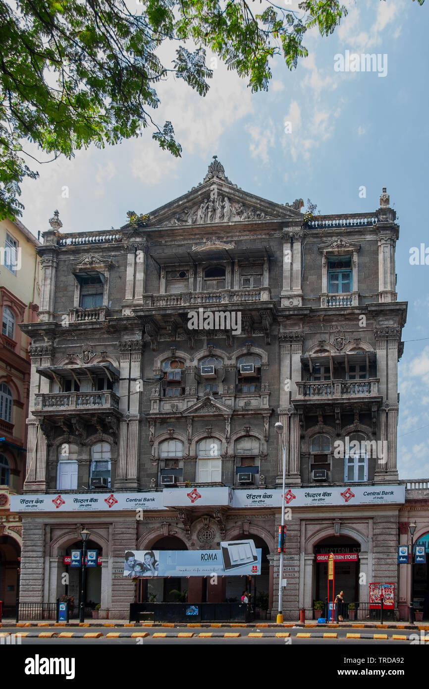 07 Mär 2005 Dadabhai Naoroji Standard Gebäude, Straße (D.N. Straße) Mumbai, Maharashtra, Indien, Asien Stockfoto