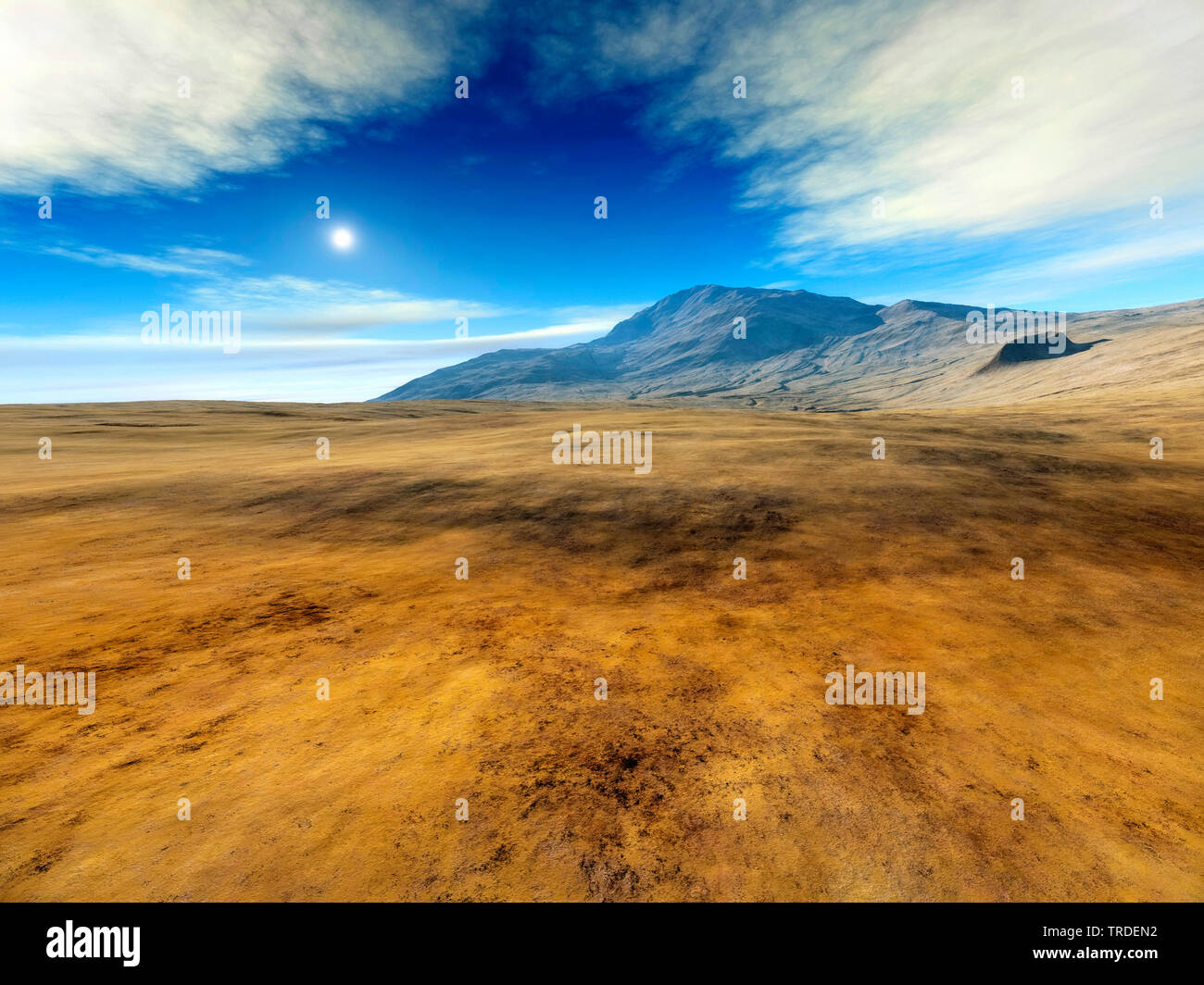 Wüste, virtuelle Landschaft, Computer Grafik Stockfoto
