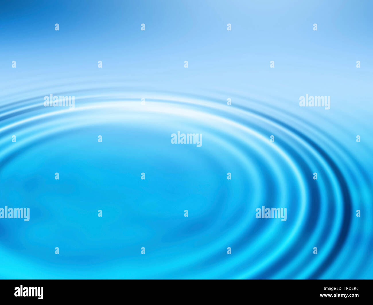 Konzentrische Wellen auf der Wasseroberfläche, Computer Grafik Stockfoto
