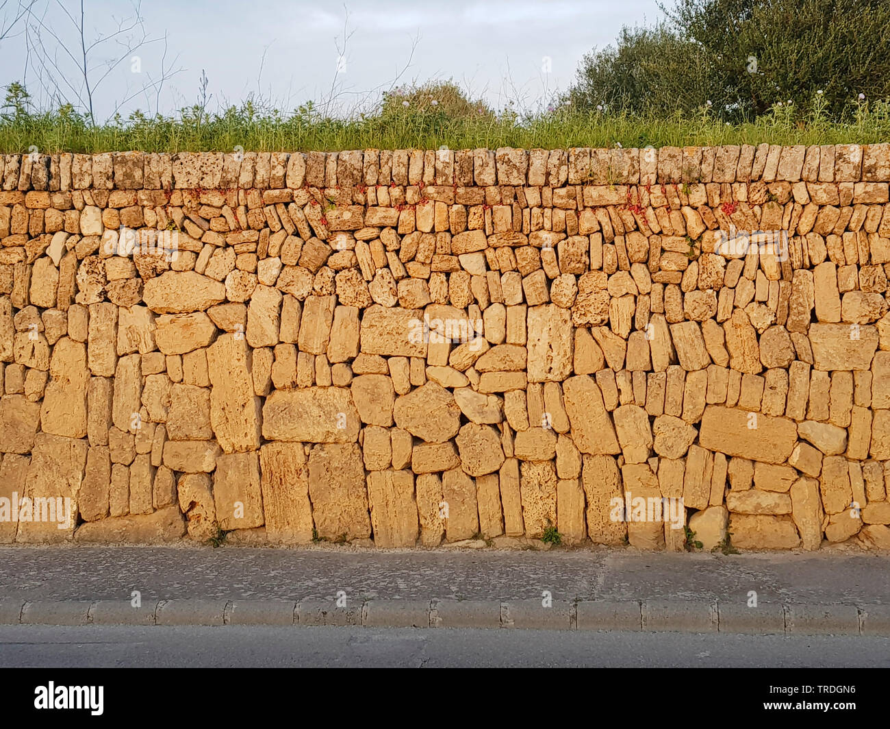 Trockenmauer Stockfoto