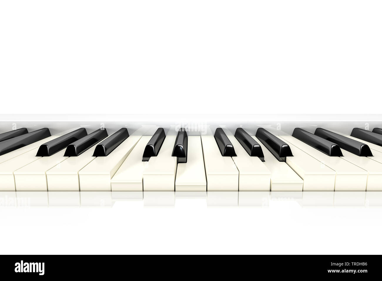 3d Rendering Eines Klassischen Piano Keys Hintergrund Stockfotografie Alamy