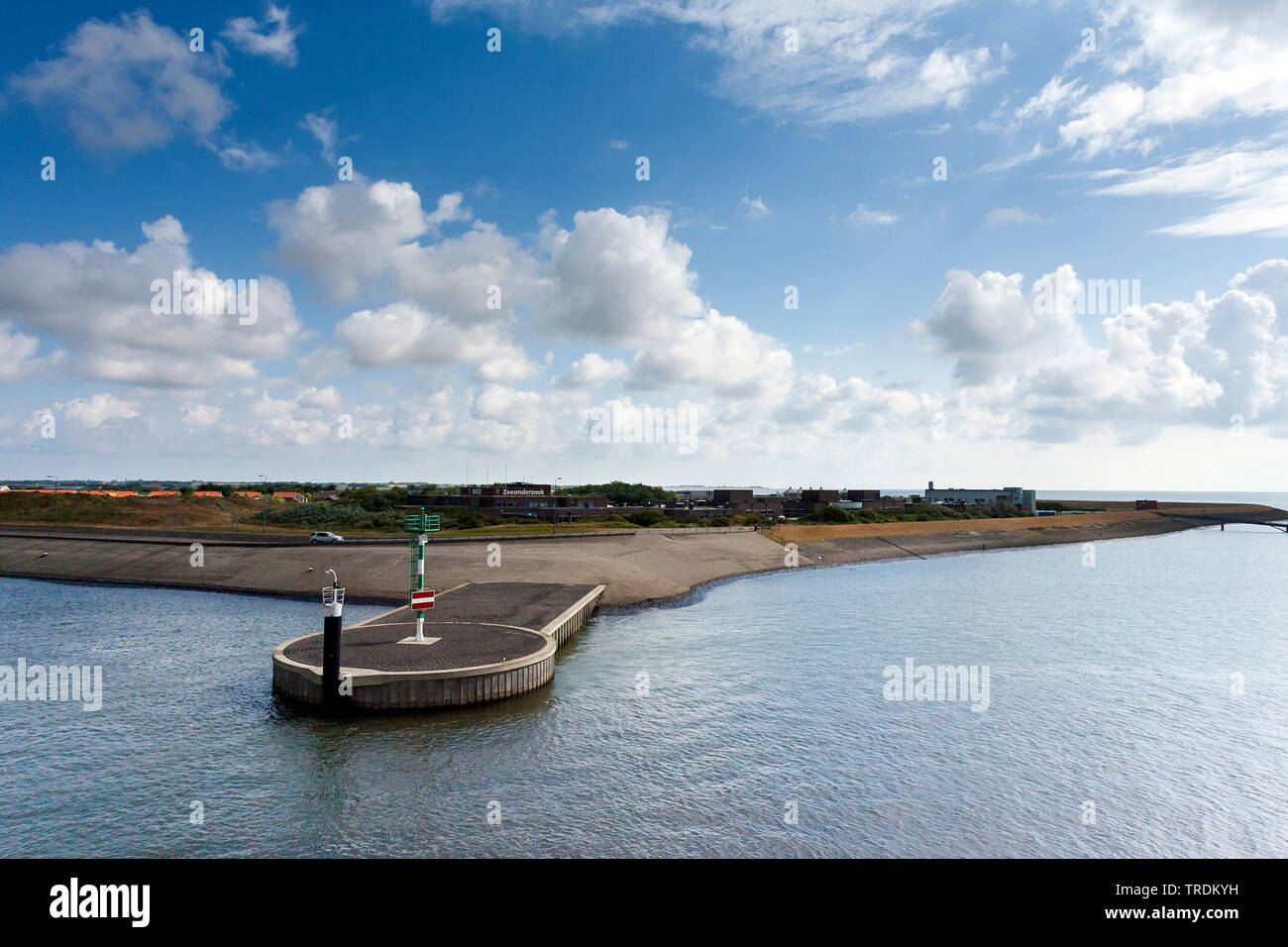 Dock auf Texel im Sommer, Niederlande, Texel Stockfoto