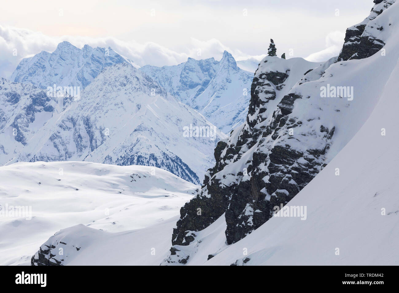 Alpin region Hochfuegen, Zillertal, Österreich, Tirol, Hochfuegen Stockfoto