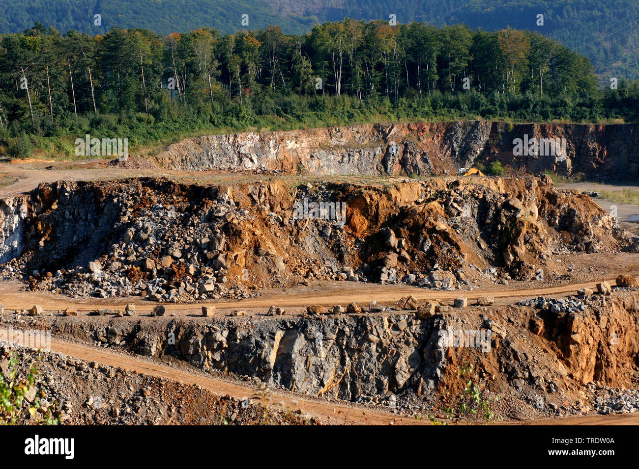 Kalksteine Grube, Deutschland, Nordrhein-Westfalen, Ruhrgebiet, Hagen Stockfoto