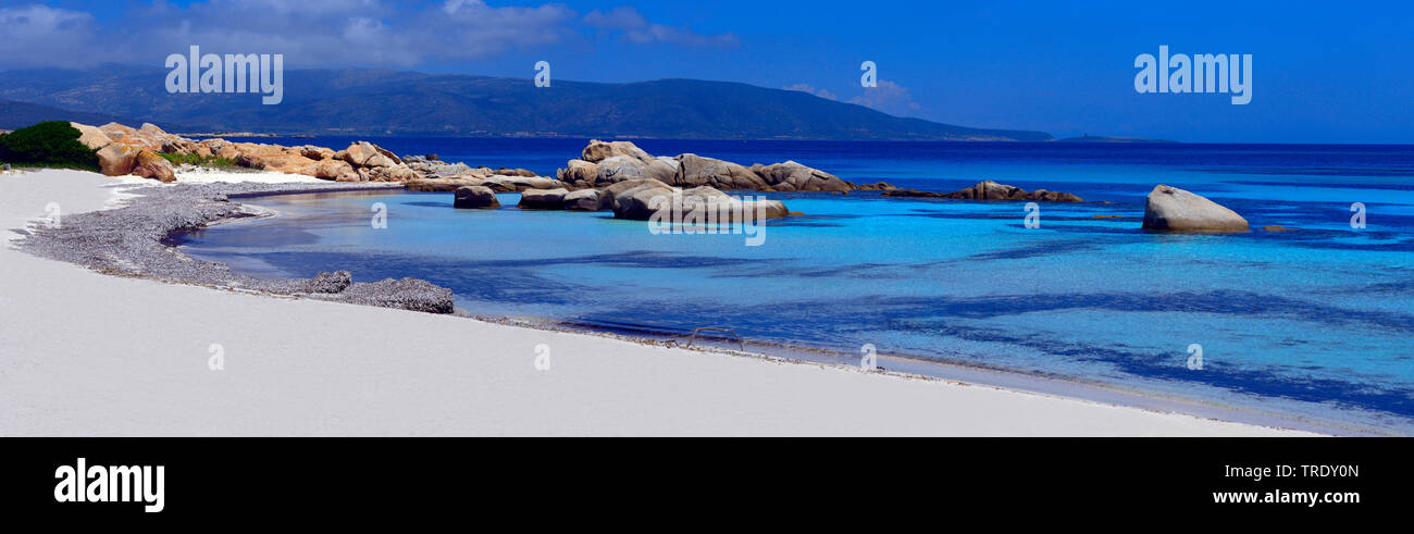 Küste der Insel Asinara, Italien, Sardinien, Nationalpark Asinara Stockfoto
