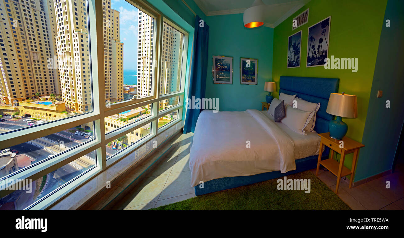 Apartment zum Mieten im Bereich der Yachthafen von Dubai, Vereinigte Arabische Emirate, Dubai Stockfoto