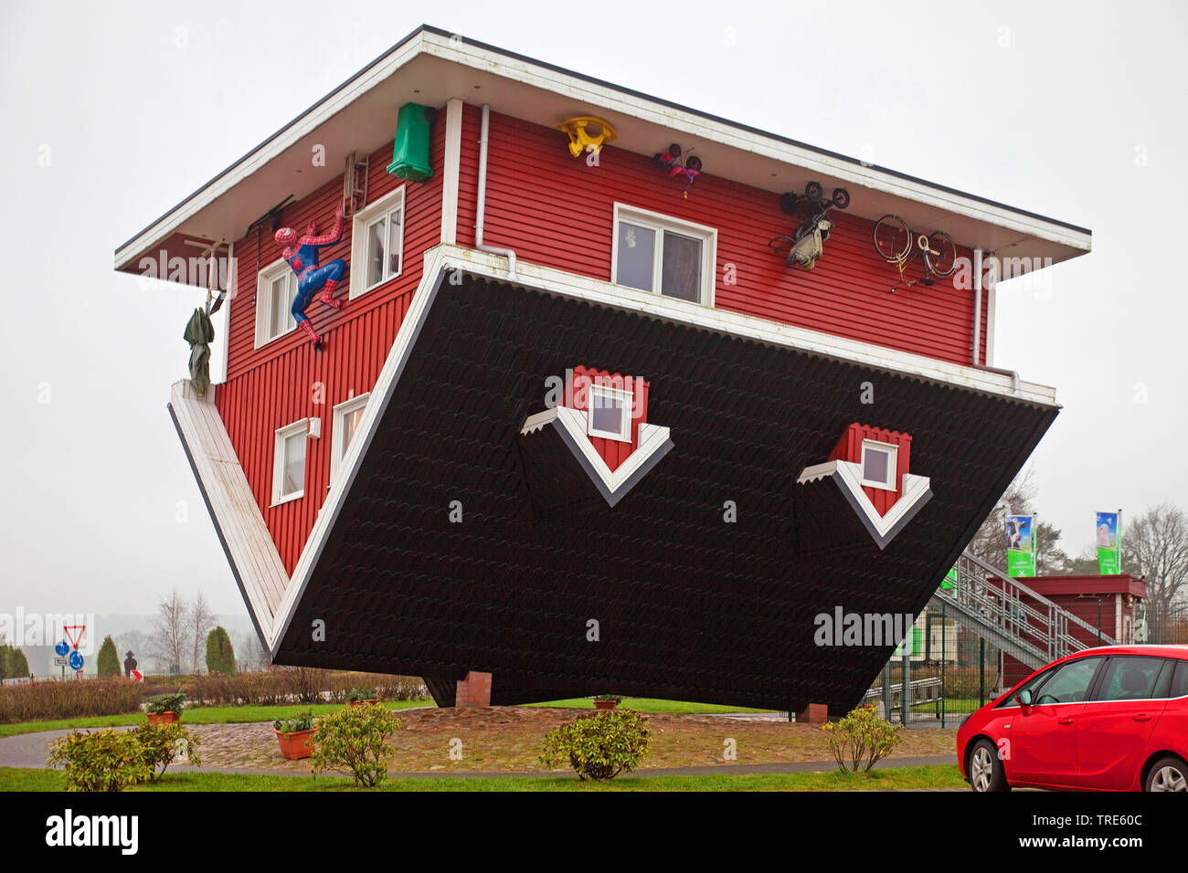 Die Crazy House Bispingen, Deutschland, Niedersachsen, Bispingen Stockfoto