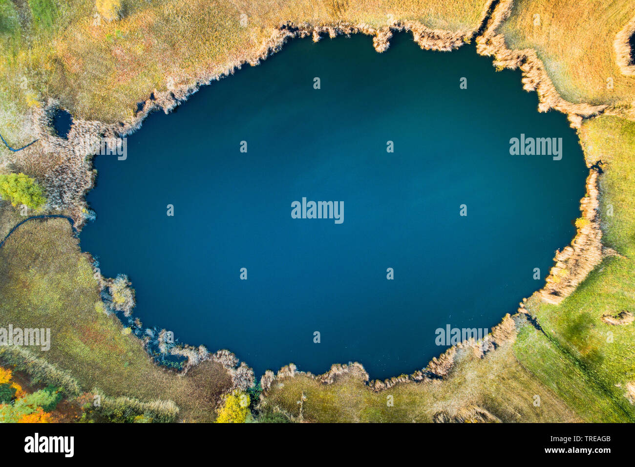 See im Zürcher Oberland, drone Foto, Schweiz Stockfoto