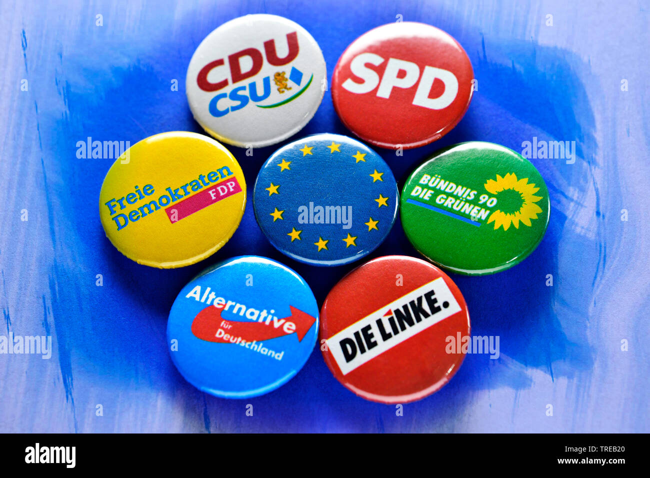 Die Flagge Der Europaischen Union Und Die Deutschen Parteien Die