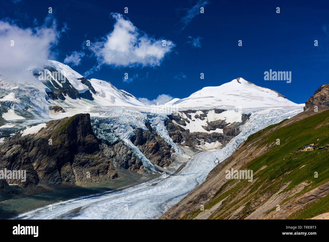 Pasterze, Gletscher, Österreich, Nationalpark Hohe Tauern, Grossglockner Stockfoto