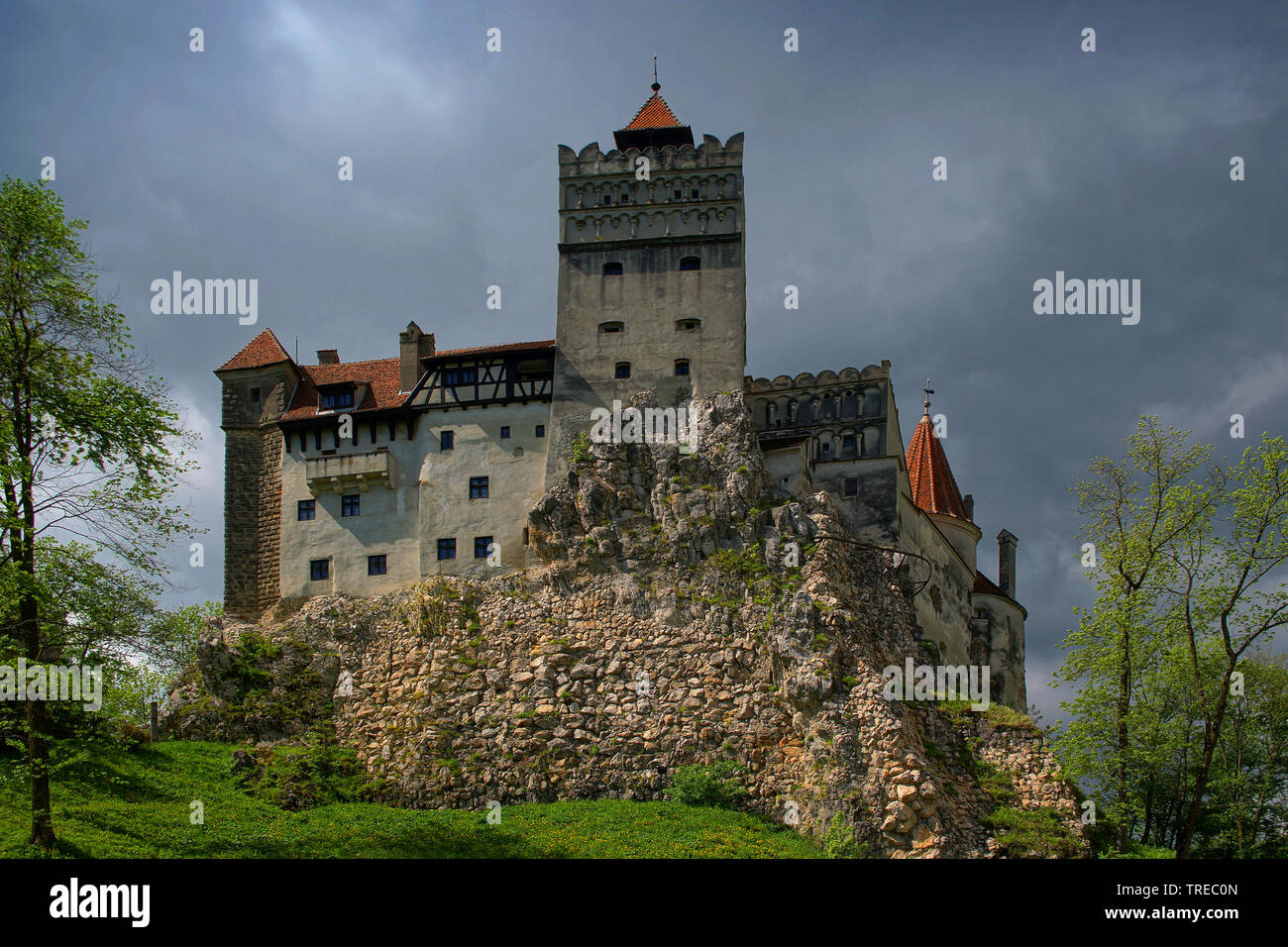 Draculas Schloss Bran in Rumänien, Rumänien, Brasov Stockfoto
