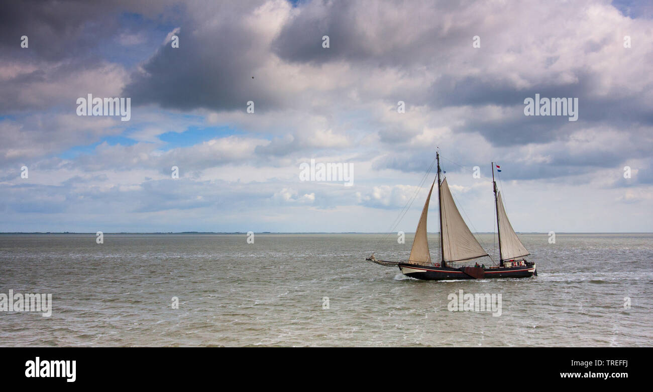 Segeln Schiff in der Nordsee, Niederlande Stockfoto