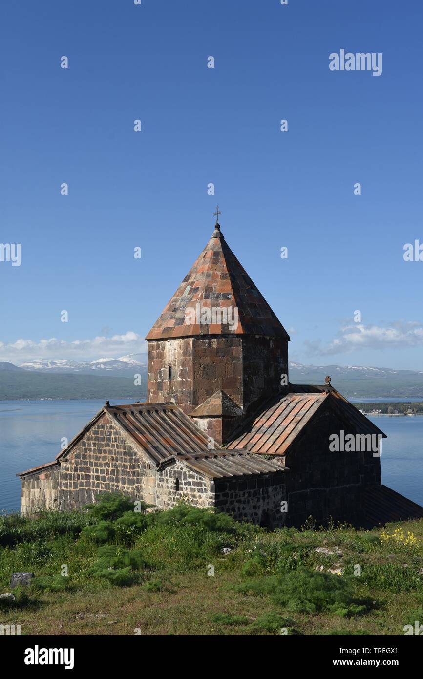Armenische Kirche am Sewansee, Armenien Stockfoto