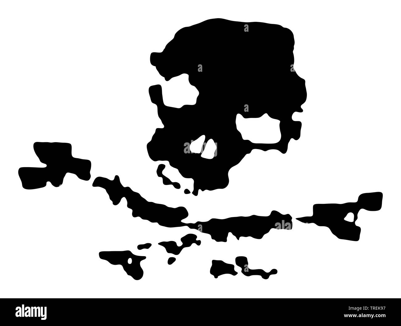 Computer Grafik, Illustration eines abstrakten Piraten Schädel Stockfoto