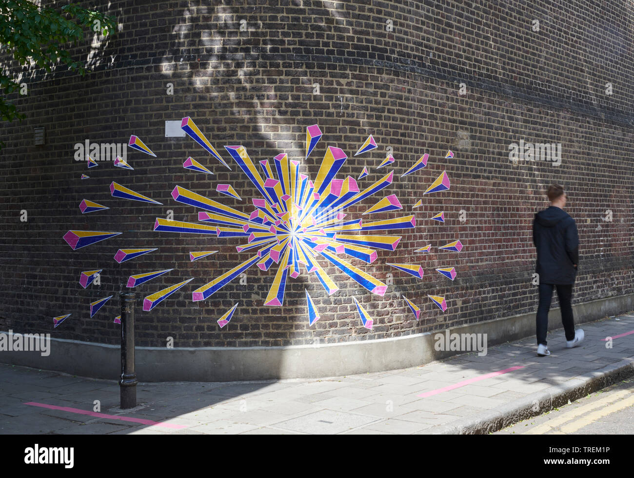 Einmal Installation von UAL Chelsea College of Arts, BA Grafikdesign Kommunikation Studenten für Clerkenwell Design Week 2019 Stockfoto