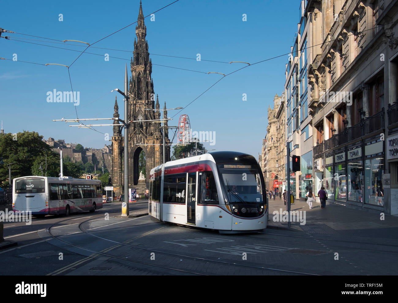 Edinburgh Tram Stockfoto