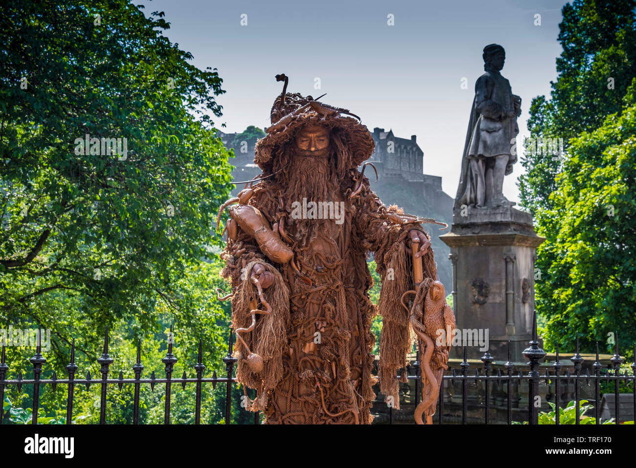 Straßenkünstler in Edinburgh Festival Fringe Stockfoto