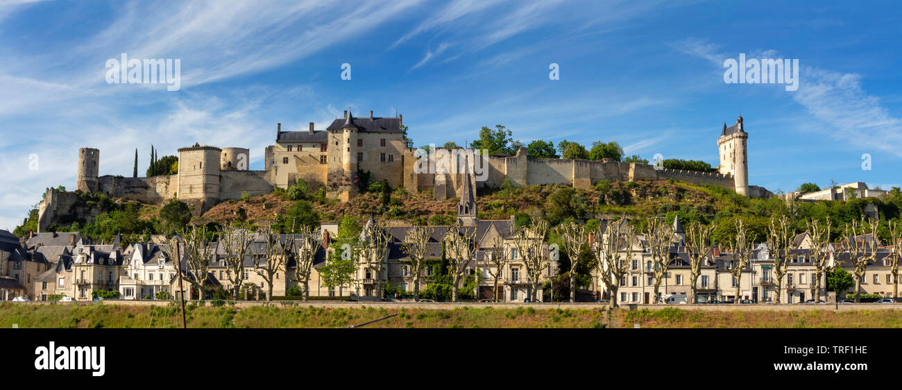 Die Festung von Chinon, Indre et Loire, Centre Val de Loire, Frankreich, Europa Stockfoto