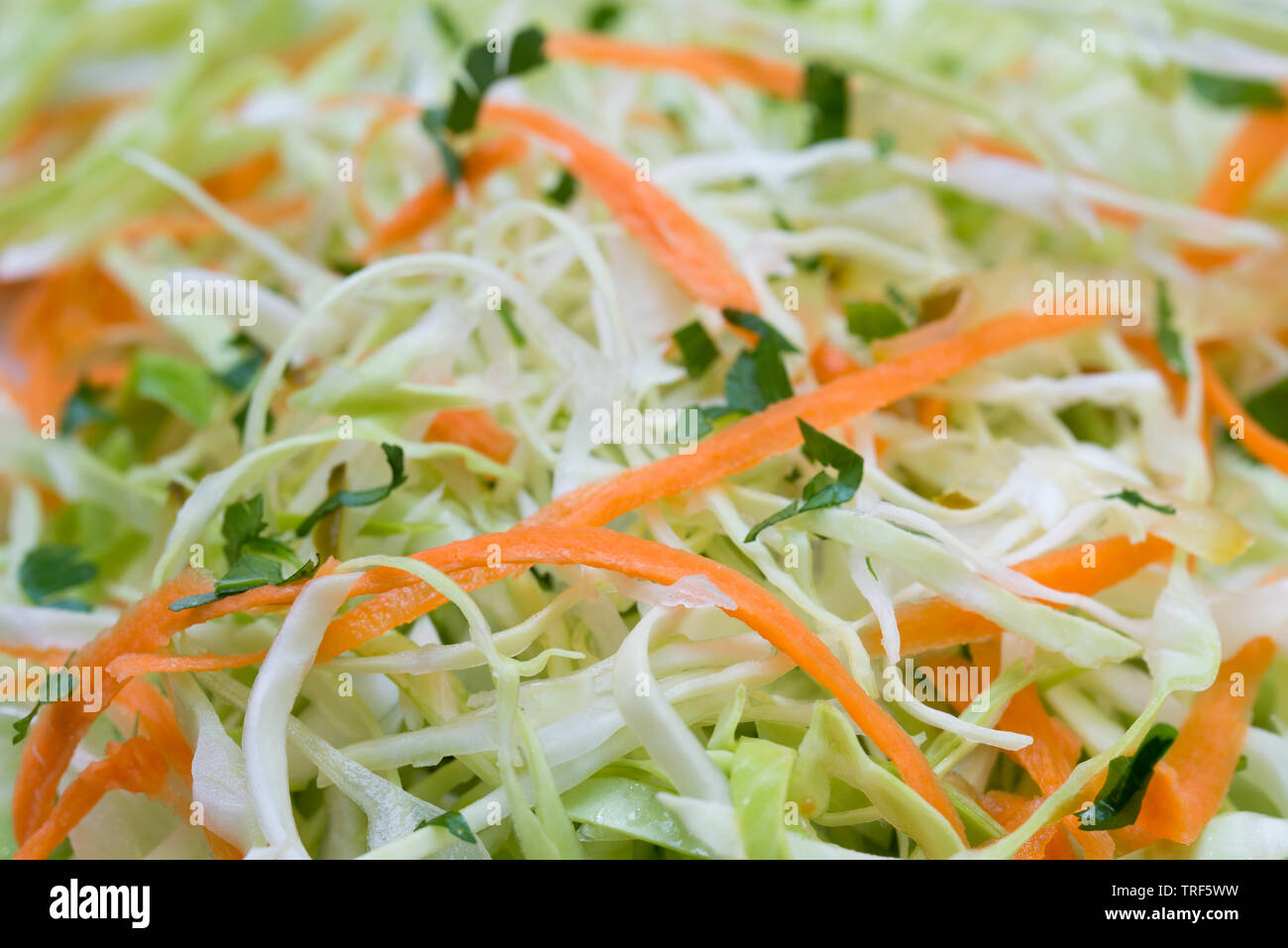 Krautsalat salat Zutaten auf Platte Stockfoto