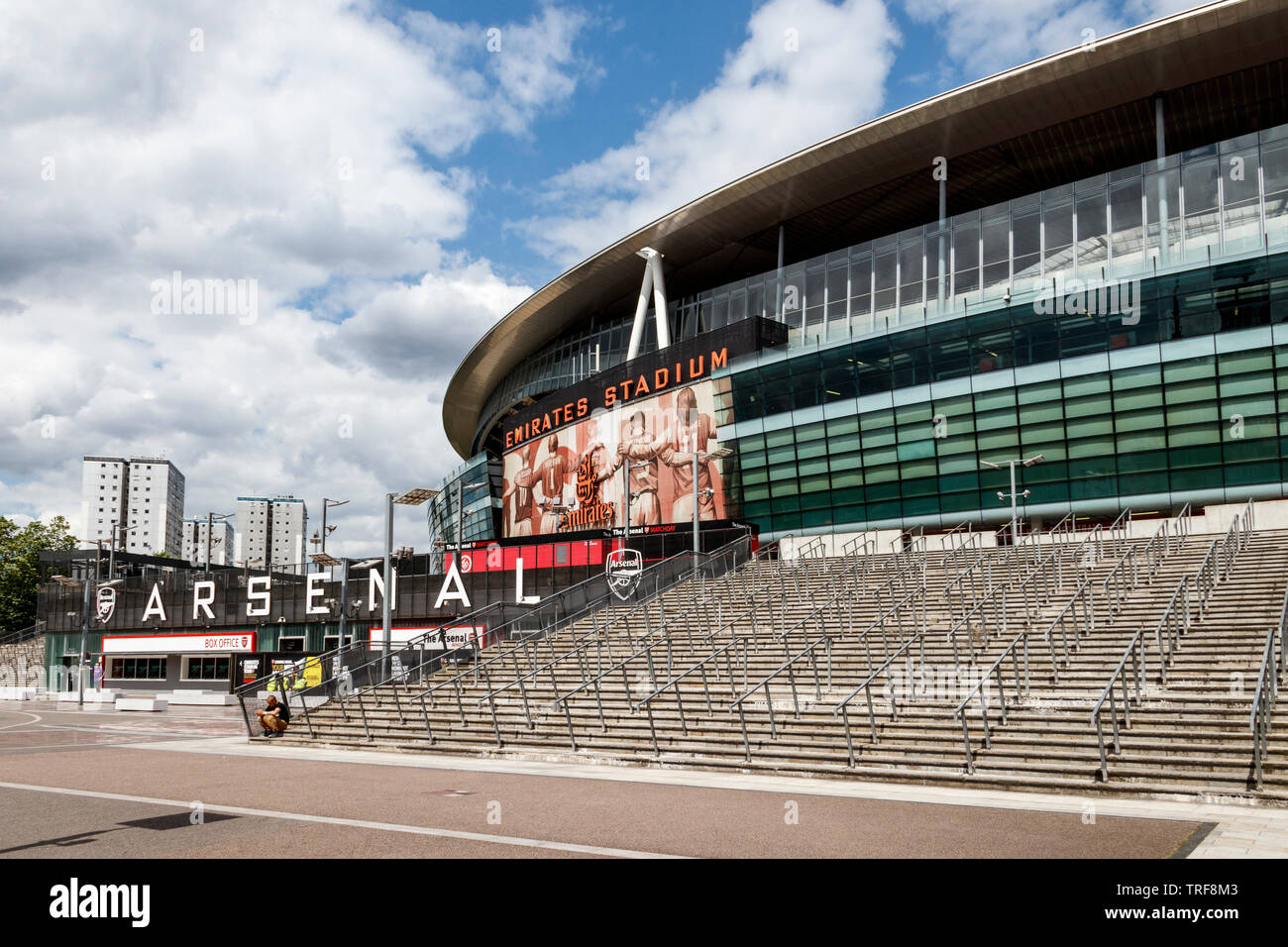 Das Emirates Stadium, die Heimat von Arsenal Football Club, Islington, London, UK, 2019 Stockfoto